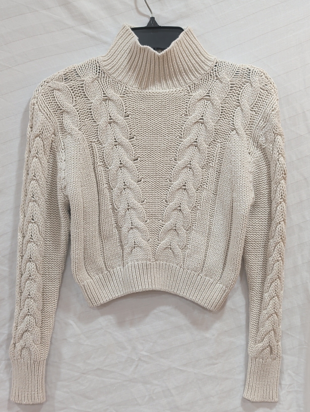 Aeropostale Cream Cable Knit Turtleneck Sweater Size XS